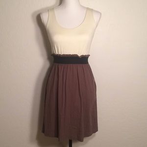 Charlotte Russe brown/off-white dress